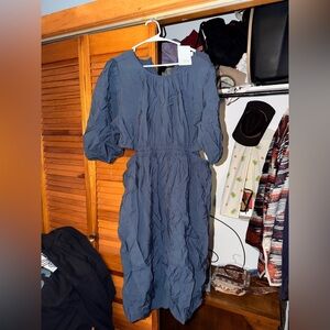 Elegant Blue maternity Women's Dress